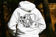 Women's Black on White Hoodie