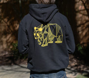 Men's Gold on Black Hoodie