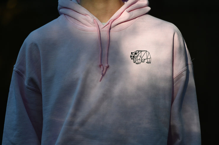 Unisex Black on Pink Hoodie